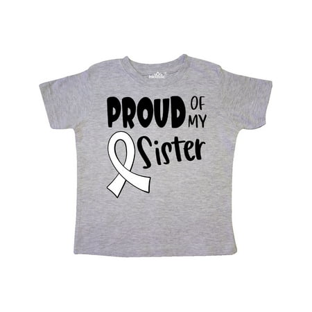 

Inktastic Proud of my Sister Blindness Awareness White Ribbon Gift Toddler Boy or Toddler Girl T-Shirt
