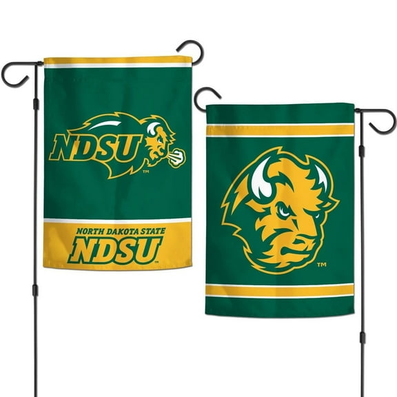 North Dakota State Bison 12.5” x 18" Double Sided Yard and Garden College Banner Flag Is Printed in the USA