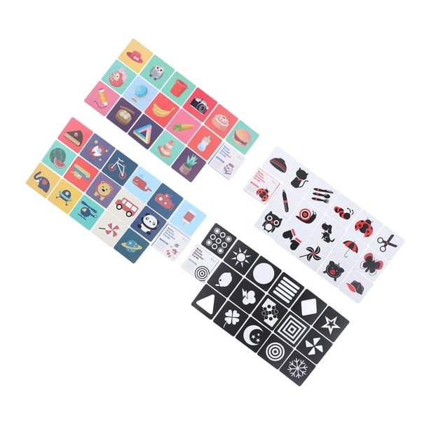 ZazzyKid Cartes Flash Stimulation Visuelle Bébé : 50 Pages Noir et Blanc Haute Contraste Cartes Bébé 0-3 Mois Nouveau-né Sensoriel et Développement Cerveau Jouets