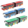 thumbnail image 2 of 7 inch Articulated Bus - Pull-Back toys, Toy Vehicles for Kids Race Car Pretend Play, Gifts and Party Favors - Green, 18 x 3 x 3cm Green Double-Cabin Bus, 2 of 2