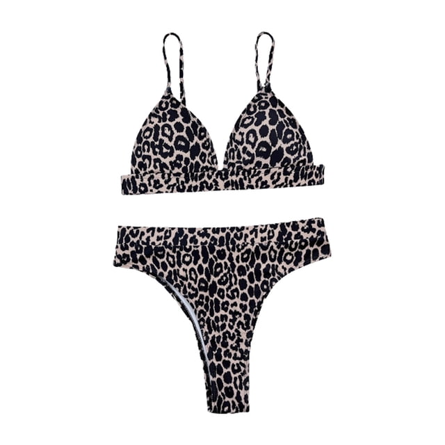 Traje de baño de playa de verano traje de baño de mujer traje de baño bikini de leopardo traje de baño dividido