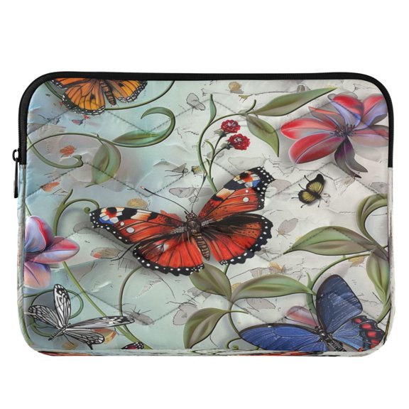 ALAZA Butterfly on Leaves Pattern Laptop Sleeve Case for 13-14 Inch Computer Cover Bag Medium