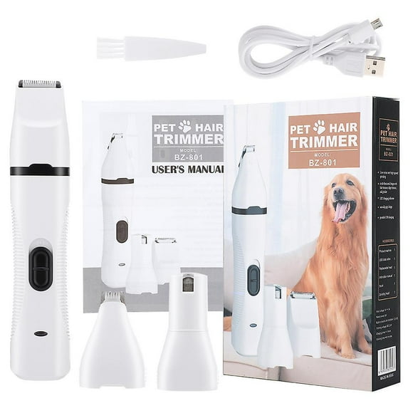 Dww-trois En Un Tondeuse Pour Chien Rasoir Pour Chiens Chat Faible Bruit Pour Tailler Les Poils De Chien Autour Des Pattes, Des Yeux, Des Oreilles, Du