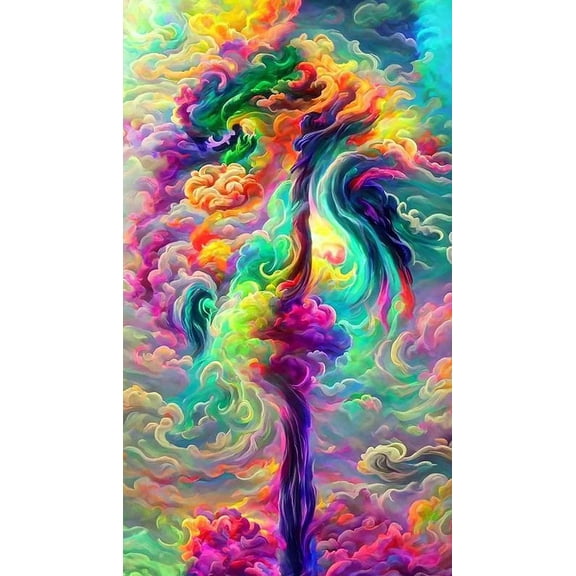 YALKIN Abstract Large Diamond Painting Kits for Adults (27.6 x 15.7 inch), 5D Diamond Art Full Round Drill DIY Embroidery Pictures Arts Paint by Number Kits for Home Wall Decor