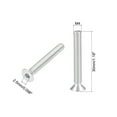 thumbnail image 2 of Uxcell M4x30mm Flat Head Machine Screws Inner Hex Screw 304 Stainless Steel Fasteners Bolts 20 Pack, 2 of 5