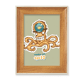 thumbnail image 1 of Orange Octopus Marine Life Pattern Desktop Wooden Photo Frame Display Picture Art Painting Multiple Sets, 1 of 3