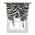 thumbnail image 4 of Animal Zebra Fur Texture Pattern Curtain for Living Room Kitchen Tie-up Short Curtains Adjustable Rod Pocket Drapes, 4 of 6