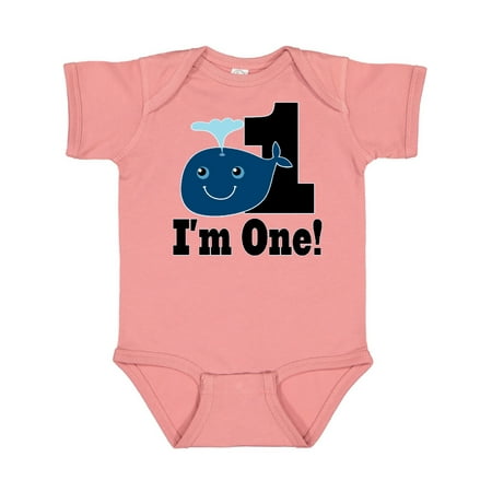 

Inktastic 1st Birthday Boy Whale One Year Old Gift Baby Boy or Baby Girl Bodysuit