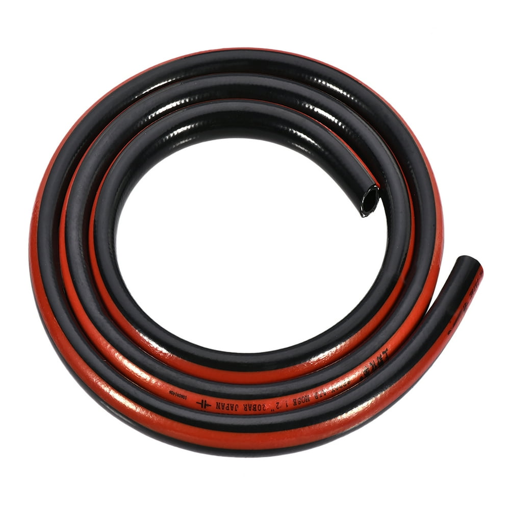 PVC Air Hose 1/2Inch x 6.6Feet Lightweight Compressed Air Hose Black