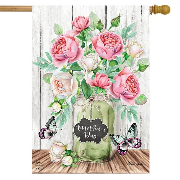 Briarwood Lane Mother's Day Roses House Flag