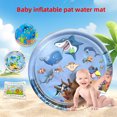 thumbnail image 2 of Summer Ready: Inflatable Thickened PVC Water Play Mat for Toddlers' Crawling & Cognitive Development - Interactive Toy for Kids, Cats & Dogs with Tropical Fish Design & Air Pump (95cm), 2 of 6