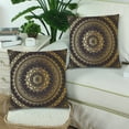 thumbnail image 2 of MKHERT Mandala Gold Pillowcase Pillow Protector Cushion Cover 18x18 inch,Set of 2, 2 of 3