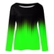 thumbnail image 4 of Puntoco Moda Mujer Cuello Redondo Manga Larga Estampado Casual Camiseta Blusa Puntoco Puntoco-1702, 4 of 5
