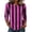 Purple, variant on JULMCOMO Shirts for Women Vertical Striped 3/4 Sleeve Crew Neck Trendy Loose Fit T Shirts Color Block Comfy Summer Tops Pink S