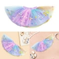 thumbnail image 2 of Youmylove Girls Tutu Skirt Layered Tulle Princess Skirt With Puff Balls For Little Girls Birthday Skirtes For Girls Rainbow Tutu Ballet Skirt Cute Design, 2 of 8