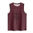 thumbnail image 4 of Aloohaidyvio Tank Tops for Women,Women's Summer Vintage Print Basic Tank Tops 2024 Round Neck Soft Casual Loose Sleeveless Shirts, 4 of 4