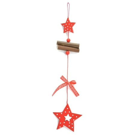 En Vogue Merry Christmas AkoaDa 2Pcs\/Lot Vogue Diy Red Merry Christmas Tree Love Snowflake Star Long Wooden Pendant For Xmas Tree Hanging Home Living New Year Birthday Party Wedding Ornaments Kids Gifts ()