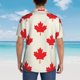 thumbnail image 4 of Fotbe Happy Canada Day Camisa Hawaiana para Hombre Unisex – Camisa Casual de Verano con Botones de Manga Corta de Algodón y Lino,X-Large, 4 of 7