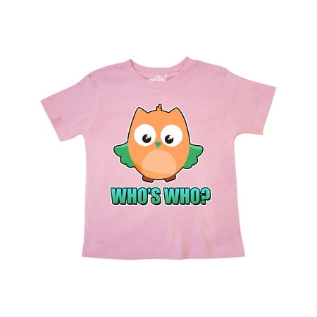 

Inktastic Whos Who with Cute Owl Gift Toddler Boy or Toddler Girl T-Shirt