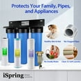 thumbnail image 4 of iSpring Whole House Water Filter System w/Spin Down Sediment Filter, Polyphosphate Anti-Scale, GAC+KDF, and Carbon Block Water Filters, Water Descaler and Water Filter, Model: WGB32B-KDS+WSP50, 4 of 7