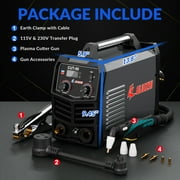 GZ GUOZHI 50Amp Plasma Cutter, Dual Voltage 110V/220V, 10MM Clean Cut, Air Cutter with Pre-Flow, Post-Gas, 2T/4T Modes