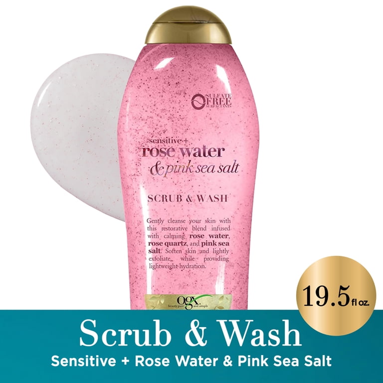 Rose Water Pink Sea Salt Body Scrub, 19.5 fl oz photo 2
