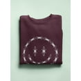 thumbnail image 3 of Smiling Barb Wire Face Sweatshirt Women -Image by Shutterstock, Female 3X-Large, 3 of 4