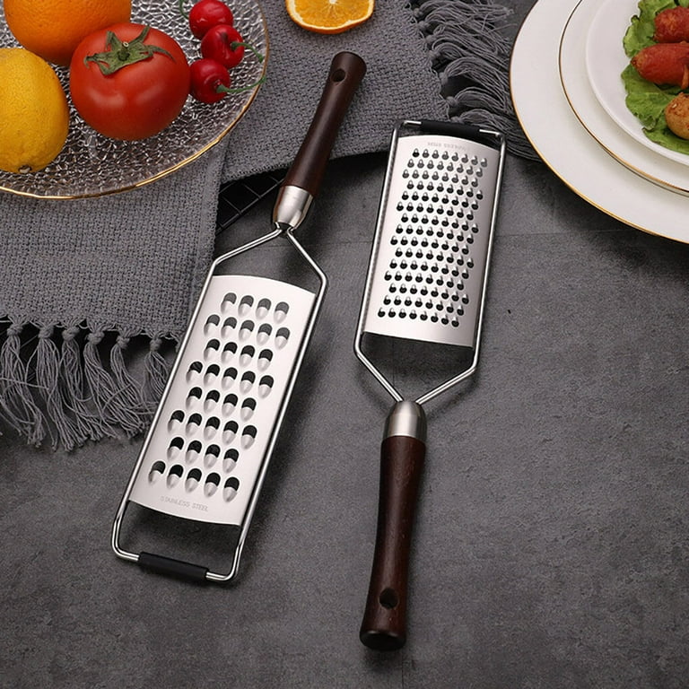ROBOT-GXG Cheese Grater with Handle - Kitchen Food Grater - Cheese Grater  Handheld Stainless Steel Multi-purpose Kitchen Food Grater with Wooden