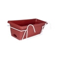 thumbnail image 4 of DOLITY Railing Planter Pot, Window Planter, Removable Tray, Outdoor Wall Planter, Fence red, 4 of 9