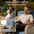 thumbnail image 3 of XIZZI 11 Pieces Outdoor Patio Furniture Set All-Weather Wicker Conversation Set Rattan Outside Sectional Sofa with Fire Pit Table & Swivel Rocking Chairs for Garden, Diamond Blue, 3 of 12