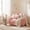 Pink, variant on FurnitureR Teddy Fabric Bean Bag Chair with Memory Foam Filling, Large Comfy Lounger Sofa with Armrest and Backrest for Adults, Cozy Lazy Chair for Living Room, Bedroom, Dorm,Yellow