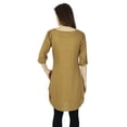 thumbnail image 4 of Phagun Designer Indian Kurta Casual Women Brown Solid Kurti Rayon Top Tunic Dress, 4 of 8