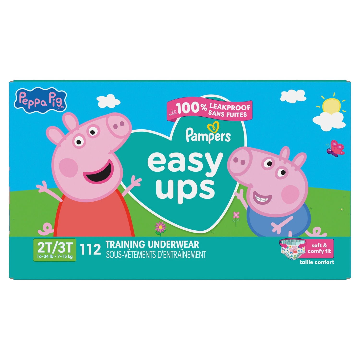 Pampers Easy Ups Training Underwear Peppa Pig Size 4 2T-3T - Walmart.ca