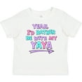 thumbnail image 3 of Inktastic Yeah I'd Rather Be with My Yaya in Pink Blue and Purple Boys or Girls Baby T-Shirt, 3 of 5