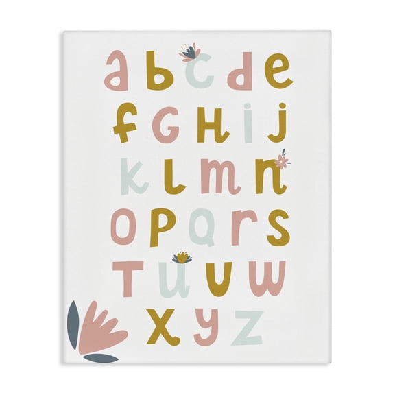 Stupell Industries Eclectic Muted Tones Floral Alphabet Canvas Art, 16 x 20, by Alina Sagirova