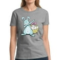 thumbnail image 1 of Easter Shirts for Women - S M L XL 2XL 3XL - Dabbing Easter Bunny Graphic Tee, 1 of 2