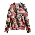 thumbnail image 6 of Hoodies For Women Oversized Winter Plush Cute Sweatshirts Pullover Trendy Fall Winter Clothes, Christmas Print Flannel Design for Cozy Seasonal Wear,Dark Green,L, 6 of 8