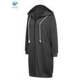 thumbnail image 5 of Deago Women's Casual Zip up Hoodies Long Tunic Sweatshirts Jackets Fashion Plus Size Hoodie with Pockets (Gray, 3XL), 5 of 7