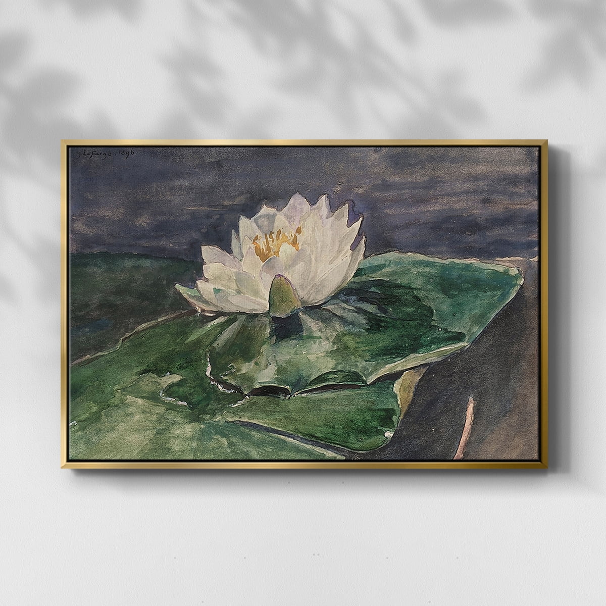 Vintage Botanical Print-LX By Wexford Home Framed in Gold Wood Gallery Wrapped Canvas 17 in. x 25 in.