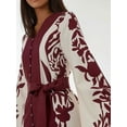 thumbnail image 6 of Embroidered Long Sleeve Maxi Dress with Belt, 6 of 7