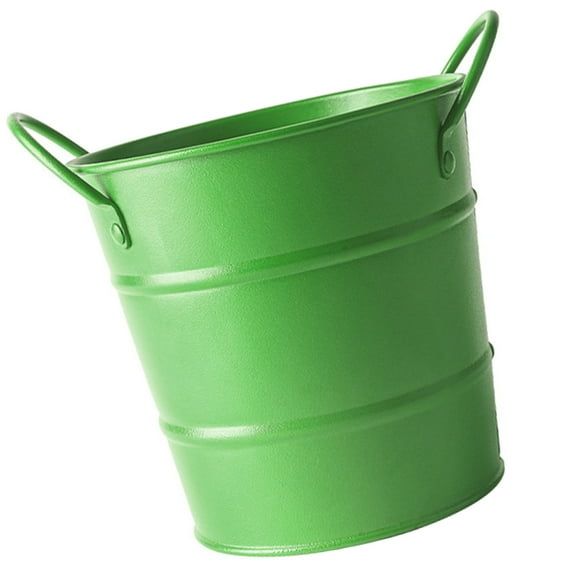 GOOHOCHY Small Buckets Snack Bucket French Fries Bucket 11.5X11.5X11CM Green