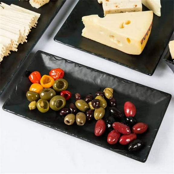 Cal-MIL Rectangular Melamine Platter Faux Slate Collection 15"L