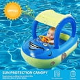thumbnail image 2 of Baby Inflatable Pool Float With Canopy, Car Shaped Swim Float Boat For Infant Toddler Kids, 2 of 5