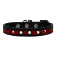 thumbnail image 3 of Mirage Pet Crystal and Red Spikes Dog Collar Red Size 14, 3 of 5