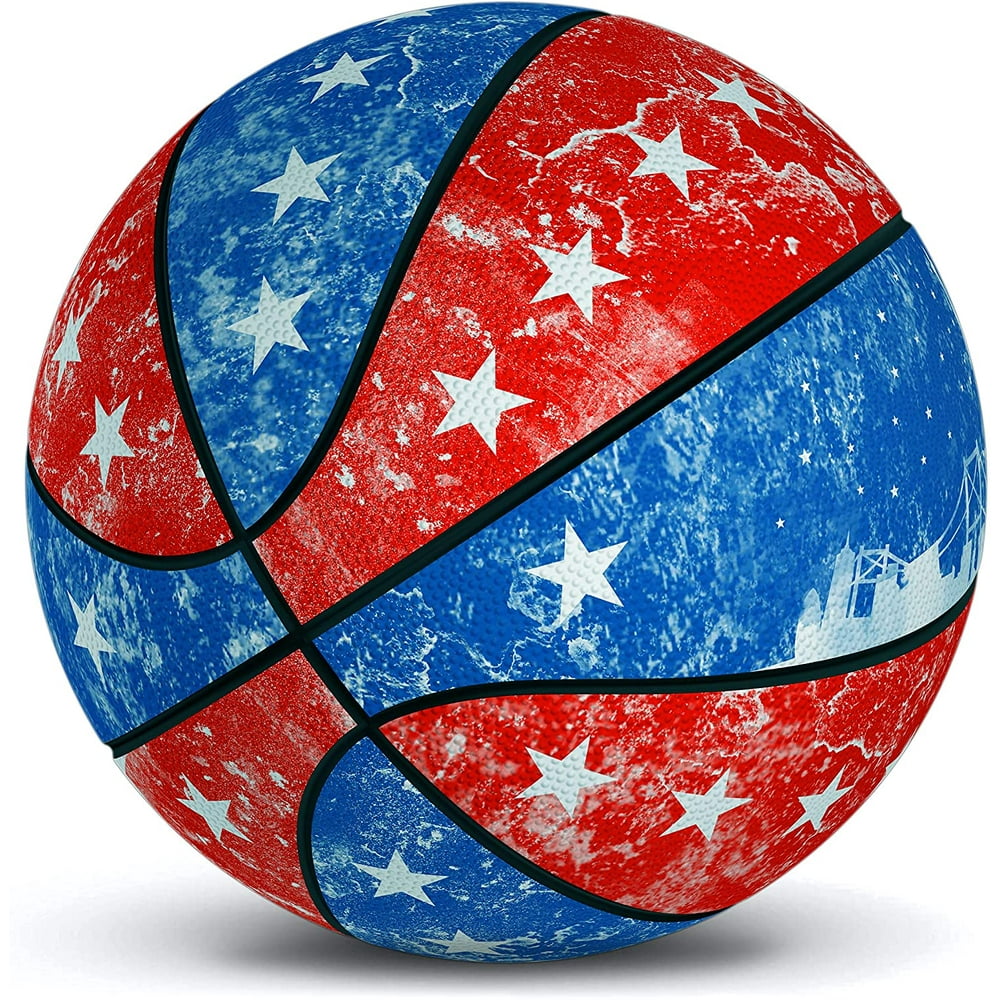 Millenti Millenti Basketball Ball Vintage American USA Flag Stars and Stripes Patriotic