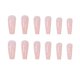 thumbnail image 2 of Coffin Press On Nails Uñas postizas largas y brillantes, uñas acrílicas para mujeres y niñas (remolino abstracto rosa) 24 piezas,11 Feliz Sencillez, 2 of 5