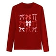 thumbnail image 5 of Erwazi Womens Long Sleeve Crew Neck Valentine T Shirts Love Bow Printed Casual Cute Tee Tops, 5 of 5