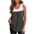 thumbnail image 2 of SMihono Womens Tops Womens Tank Top Womens Rund Neck Blouses Summer Causal Color Matching Print Sleeveless Tops Shirts Tank Tops for Women Womens Summer Tops, 2 of 6
