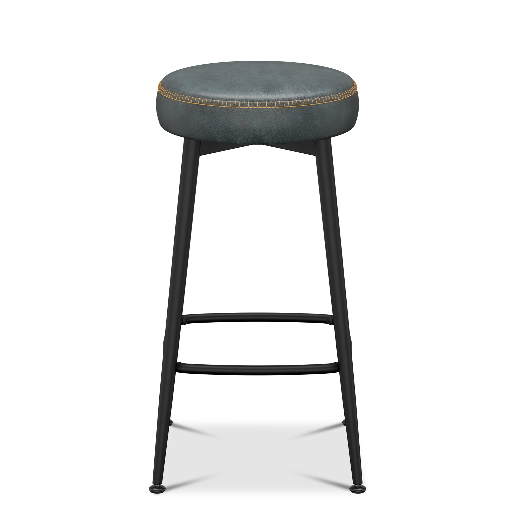 Bar Stools Set of 2, Counter Height Bar Stools, Kitchen Counter Stools, Mid-Century Modern Backless Counter Stools, 26.3-Inch Tall, Kitchen Island Home Bar