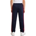 thumbnail image 3 of Haitryli Boys Girls Drawstring Sweatpants Contrasting Stripe Jogger Pants High Waisted Athletic Baggy Trousers Navy Blue Red L, 3 of 7
